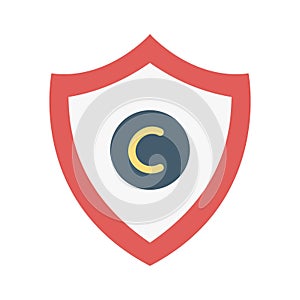 Copyright protection, copyright, protection, security fully editable vector icons