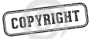 copyright stamp. copyright rectangular stamp on white background