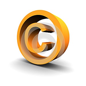 Copyright symbol 3d