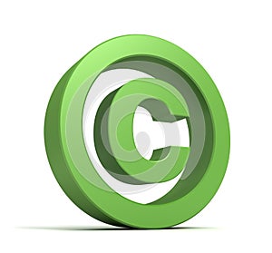 Copyright symbol concept 3d illustration