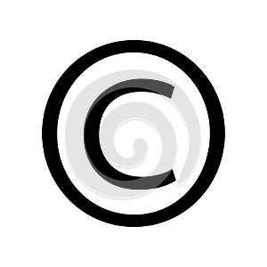 Copyright symbol isolated on white