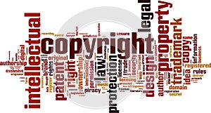 Copyright word cloud