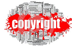 Copyright word cloud