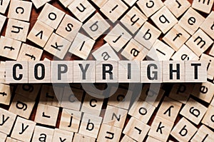 Copyright word concept