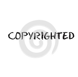 Copyrighted rubber stamp