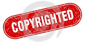 copyrighted sign. copyrighted grunge stamp.