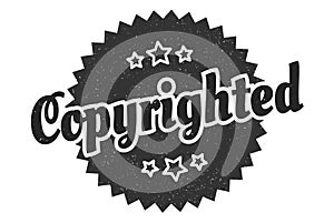 copyrighted sign. copyrighted vintage retro label.