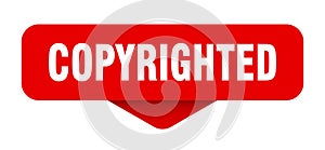 copyrighted sticker. copyrighted sign on transparent background