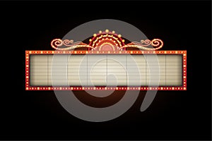 Copyspace vector theater sign banner