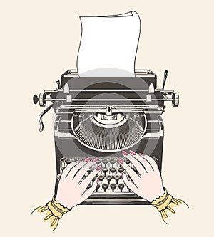 Copywriter concept vintage illustration