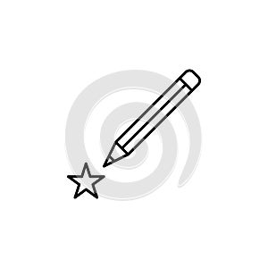 copywriting, edit tools, pen icon. Element of marketing for mobile concept and web apps icon. Thin line icon for website design