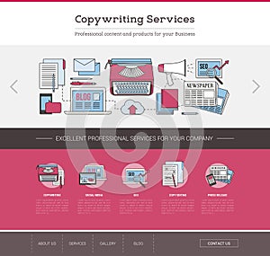 Copywriting and editing web template photo