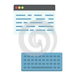 Copywriting flat icon, seo and development