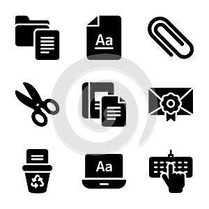 Copywriting Glyph Icons Pack photo