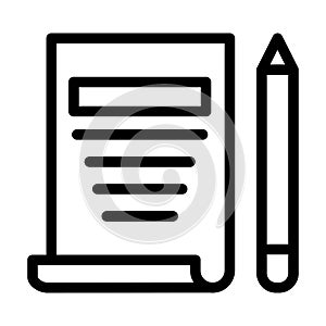 Copywriting Vector Thick Line Icon For Personal And Commercial Use