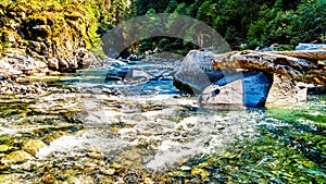 The Coquihalla River in Coquihalla Canyon Provincial Park and at the Othello Tunnels near Hope in British Columbia Canada