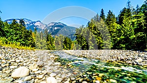 The Coquihalla River in Coquihalla Canyon Provincial Park and at the Othello Tunnels near Hope in British Columbia Canada