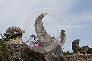 Coral Castle saturn moon sculpture