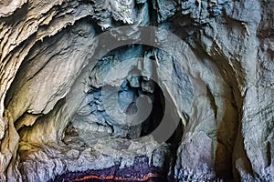 The Coral Grotto of the island of Capri, Italy.