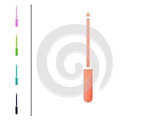 Coral Knife sharpener icon isolated on white background. Set color icons. Vector Illustration