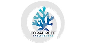 Coral logo icon vector isolated