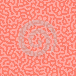 Coral Orange Abstract Background, Turing Seamless Trippy Pattern, Organic Texture, Reaction Diffusion
