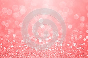 Coral pink and peach glitter Mother&#s Day lady bokeh background photo