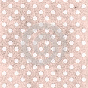 Coral and pink polka dot seamless pattern