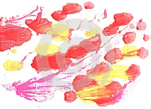 Coral red abstract watercolor background