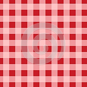 Coral and red buffalo plaid