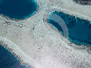 Aerial View of Shallow Reef Seascape in Raja Ampat photo