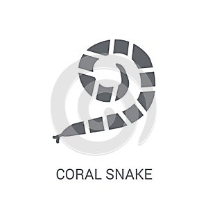 coral snake icon. Trendy coral snake logo concept on white background from animals collection