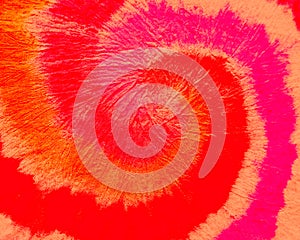 Coral Spiral Tie Dye Print. Red Swirl Watercolor Painting. Flush Watercolor Print. Fuchsia Brush Border. Blush Dirty Background. P