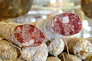 Corallina salami is a typical salami from central Italy used for Easter breakfast