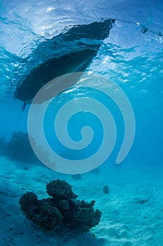 Corals and Boat