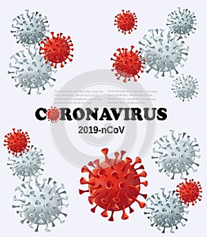 Coranavirus COVID-19 infection medical background with a colorful virus