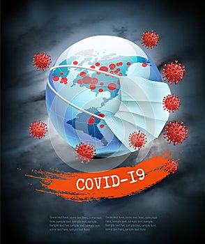 Coranavirus pandemic background. photo