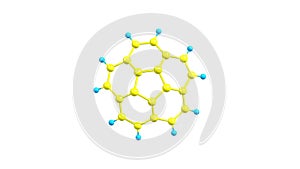 Corannulene molecule rotating video Full HD