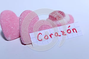 Corazon word in Spanish for Heart in English photo