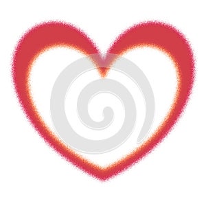 Fuzzy heart symbol photo