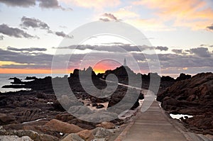 Corbiere lighthouse in Jersey