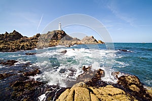 Corbiere lighthouse in Jersey, The Channel Islands