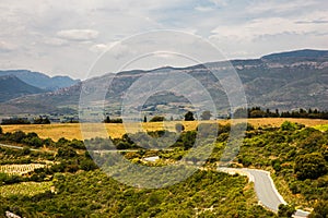 CorbiÃ¨re Wine Region and Back Country on a Sunny Spring Day in Aude, France