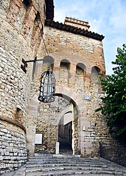 Corciano. Door entrance to the ancient village