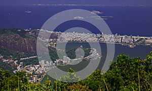Rio de Janeiro, best top view Brazil today. Corcovado. photo