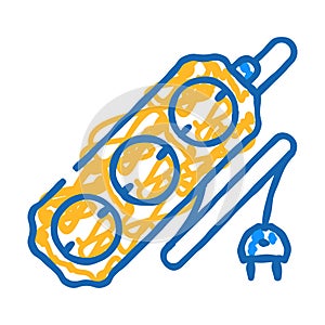 cord socket icon doodle illustration