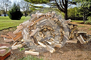 Cord of Split Firewood