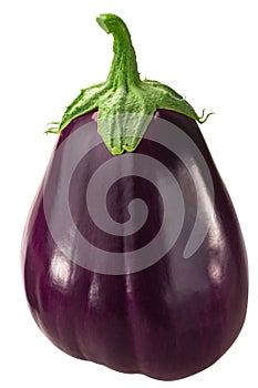 Cordate aubergine or eggplant  isolated