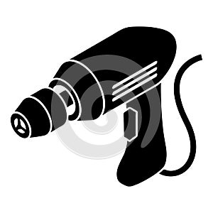 Corded drill icon, simple style