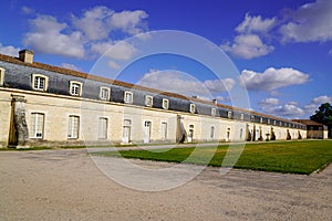 The Corderie Royale facade center of Rochefort city France on the banks of the Charente River and fully renovated